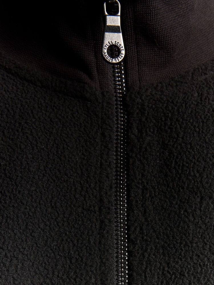 Lyle & Scott Black Polar Fleece Track Jacket - Image 6 of 6 Lyle & Scott Black Polar Fleece Track Jacket - Image 6 of 6