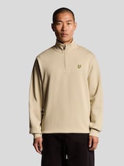 Lyle & Scott Grey Loopback Quarter Zip Sweatshirt - Image 1 of 3