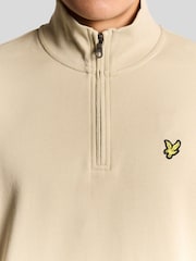 Lyle & Scott Grey Loopback Quarter Zip Sweatshirt - Image 2 of 3