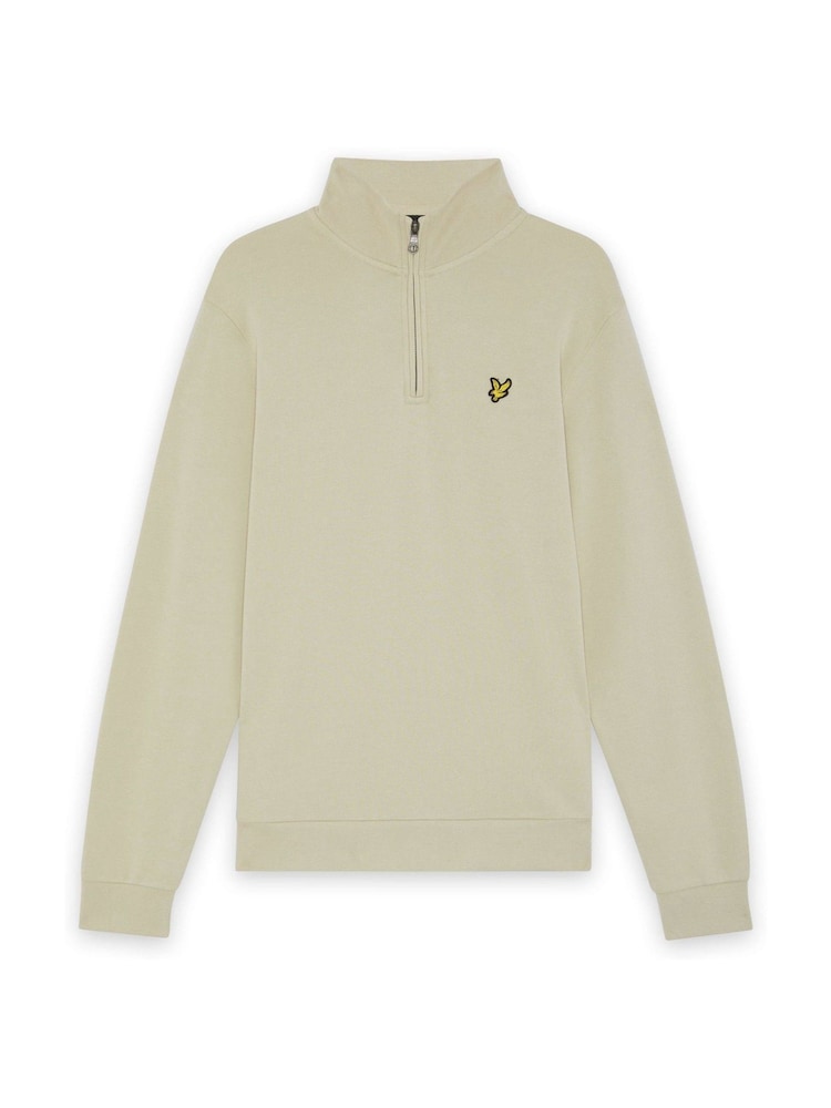Lyle & Scott Grey Loopback Quarter Zip Sweatshirt - Image 3 of 3