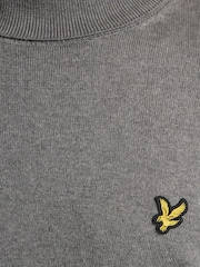 Lyle & Scott Grey Cotton Merino Turtleneck Jumper - Image 5 of 5