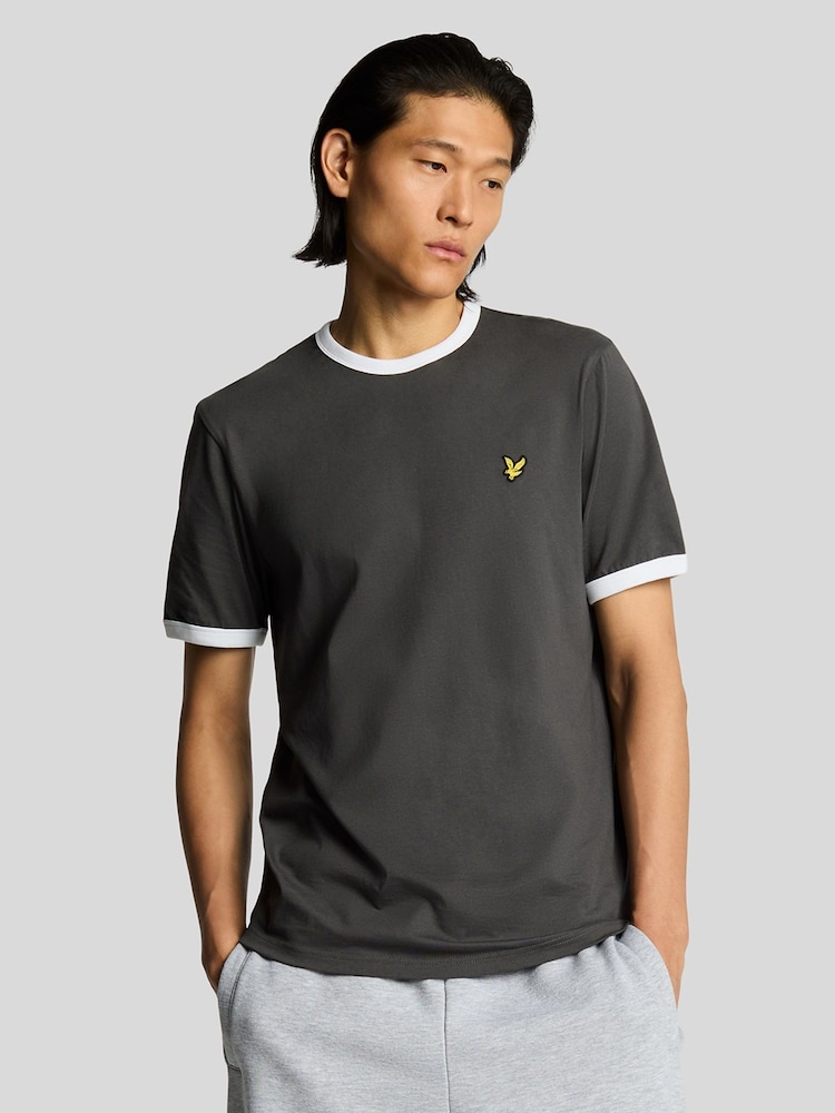 Lyle & Scott Grey Ringer T-Shirt - Image 1 of 4