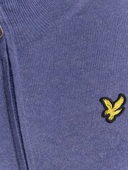 Lyle & Scott Purple Lambswool Blend Zip Through Cardigan - Image 6 of 6