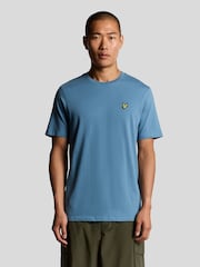 Lyle & Scott Blue White Crew Neck Cotton T-Shirt - Image 1 of 5