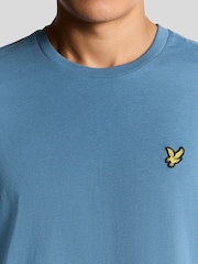 Lyle & Scott Blue White Crew Neck Cotton T-Shirt - Image 3 of 5