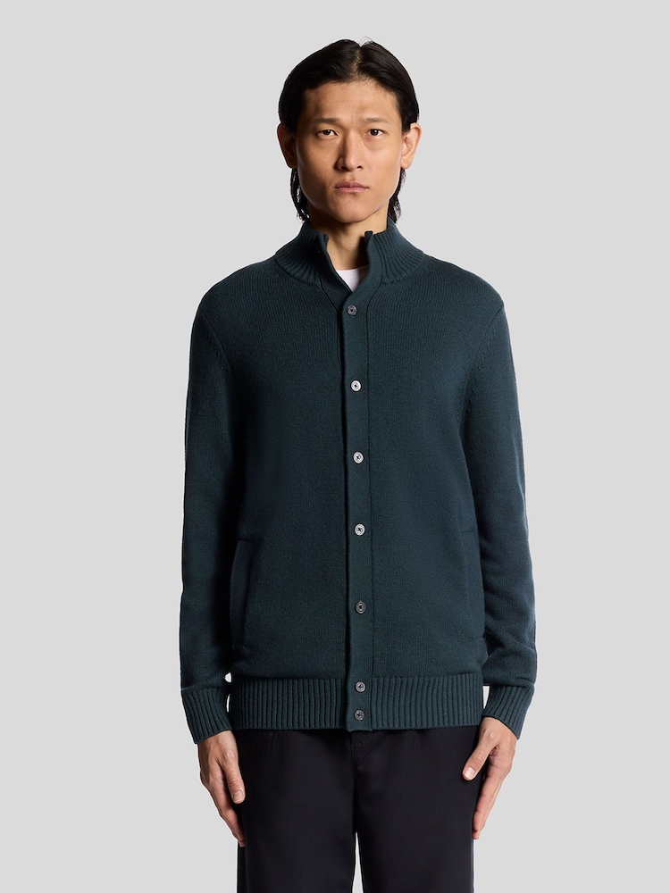 Lyle & Scott Green Military Cardigan - Image 1 of 6