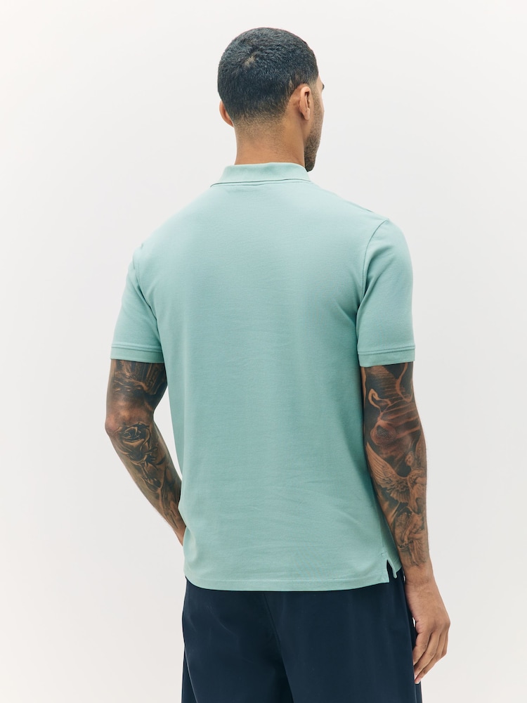 Lyle & Scott Light Green Classic Polo Shirt - Image 2 of 5 Lyle & Scott Light Green Classic Polo Shirt - Image 2 of 5