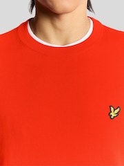 Lyle & Scott Red Cotton Merino Crew Neck Jumper - Image 4 of 5