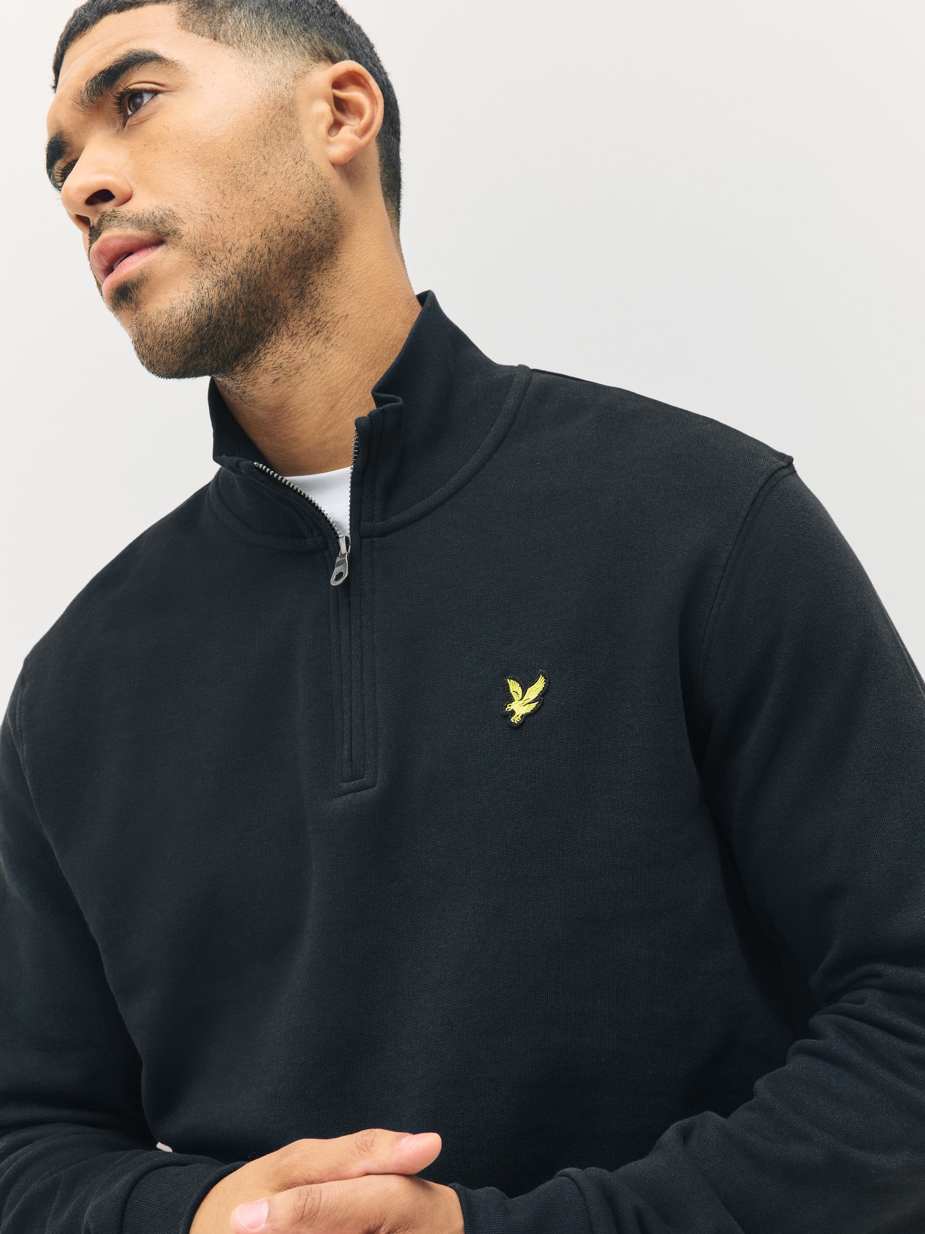 Buy Lyle & Scott Blue Loopback Quarter Zip Sweatshirt from Next USA