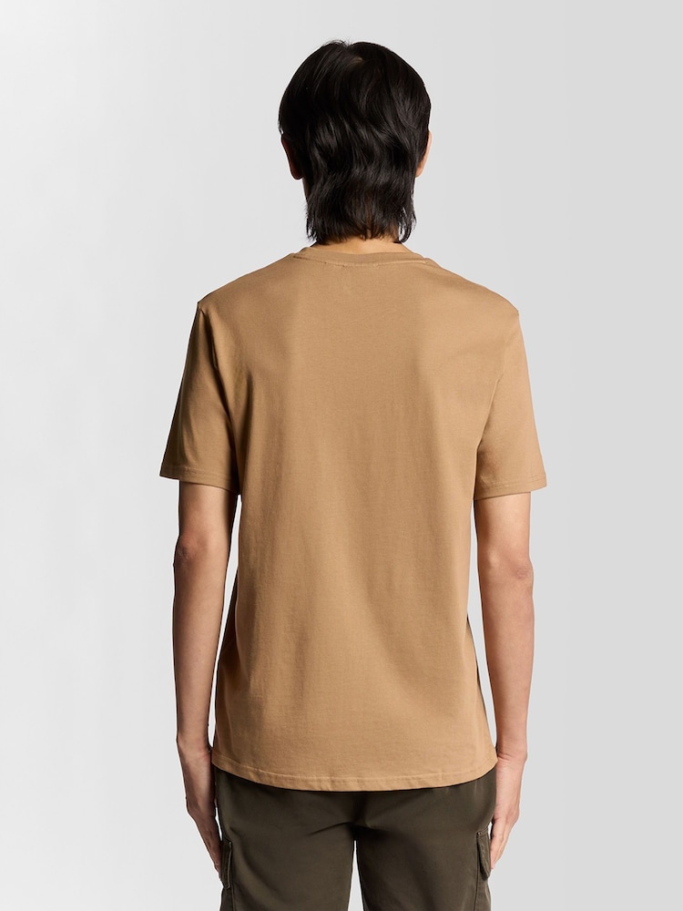 Lyle & Scott Brown Crew Neck Cotton T-Shirt - Image 2 of 5 Lyle & Scott Brown Crew Neck Cotton T-Shirt - Image 2 of 5