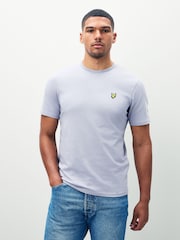 Lyle & Scott Purple Light Crew Neck Cotton T-Shirt - Image 1 of 4