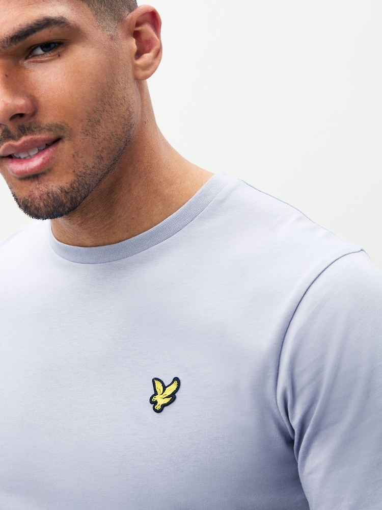 Lyle & Scott Purple Light Crew Neck Cotton T-Shirt - Image 4 of 4 Lyle & Scott Purple Light Crew Neck Cotton T-Shirt - Image 4 of 4