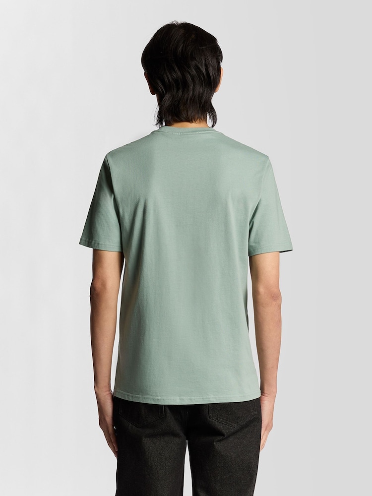 Verde menta - Camiseta de algodón con cuello redondo de Lyle & Scott - Imagen 2 de 6 Verde menta - Camiseta de algodón con cuello redondo de Lyle & Scott - Imagen 2 de 6
