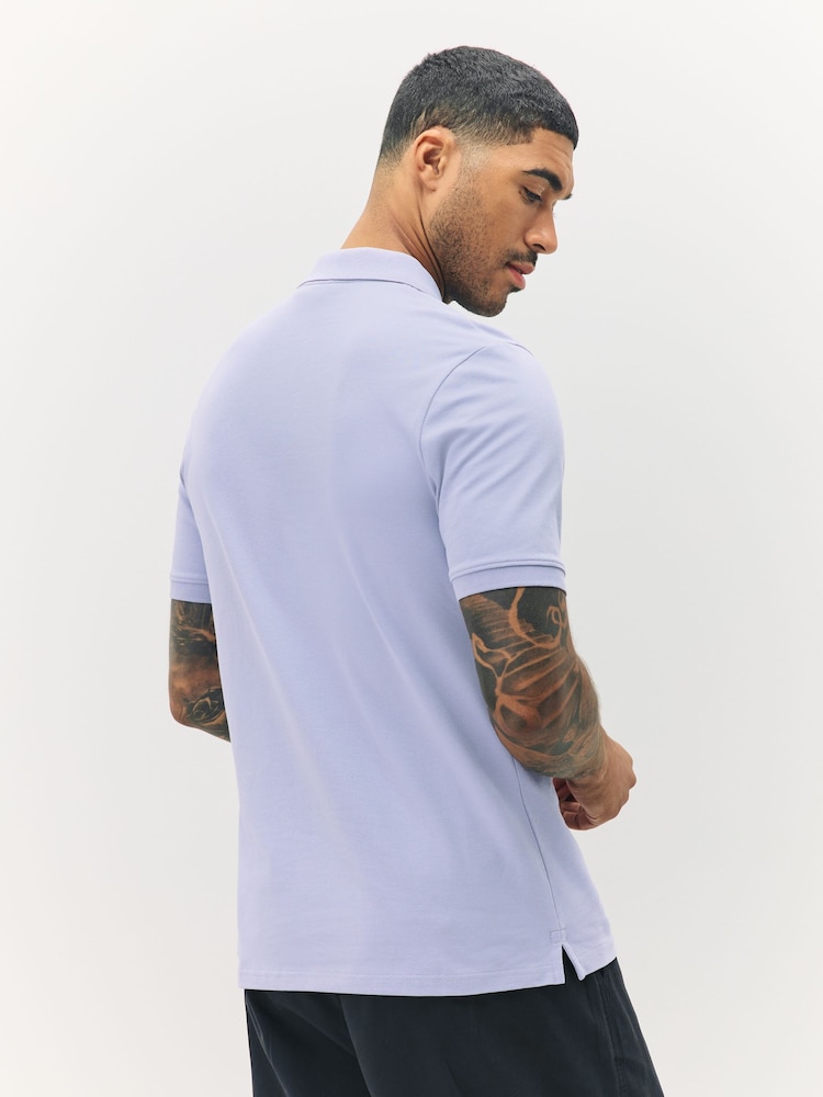 Lyle & Scott Purple Classic Polo Shirt - Image 2 of 5 Lyle & Scott Purple Classic Polo Shirt - Image 2 of 5