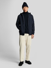 Blau - Lyle & Scott Baumwoll-Merino-Rollkragen-Pullover - Bild 4 von 5