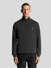 Lyle & Scott Grey Loopback Quarter Zip Sweatshirt - Image 1 of 6