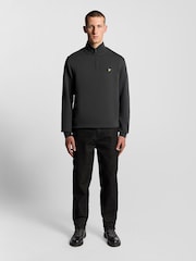 Lyle & Scott Grey Loopback Quarter Zip Sweatshirt - Image 3 of 6