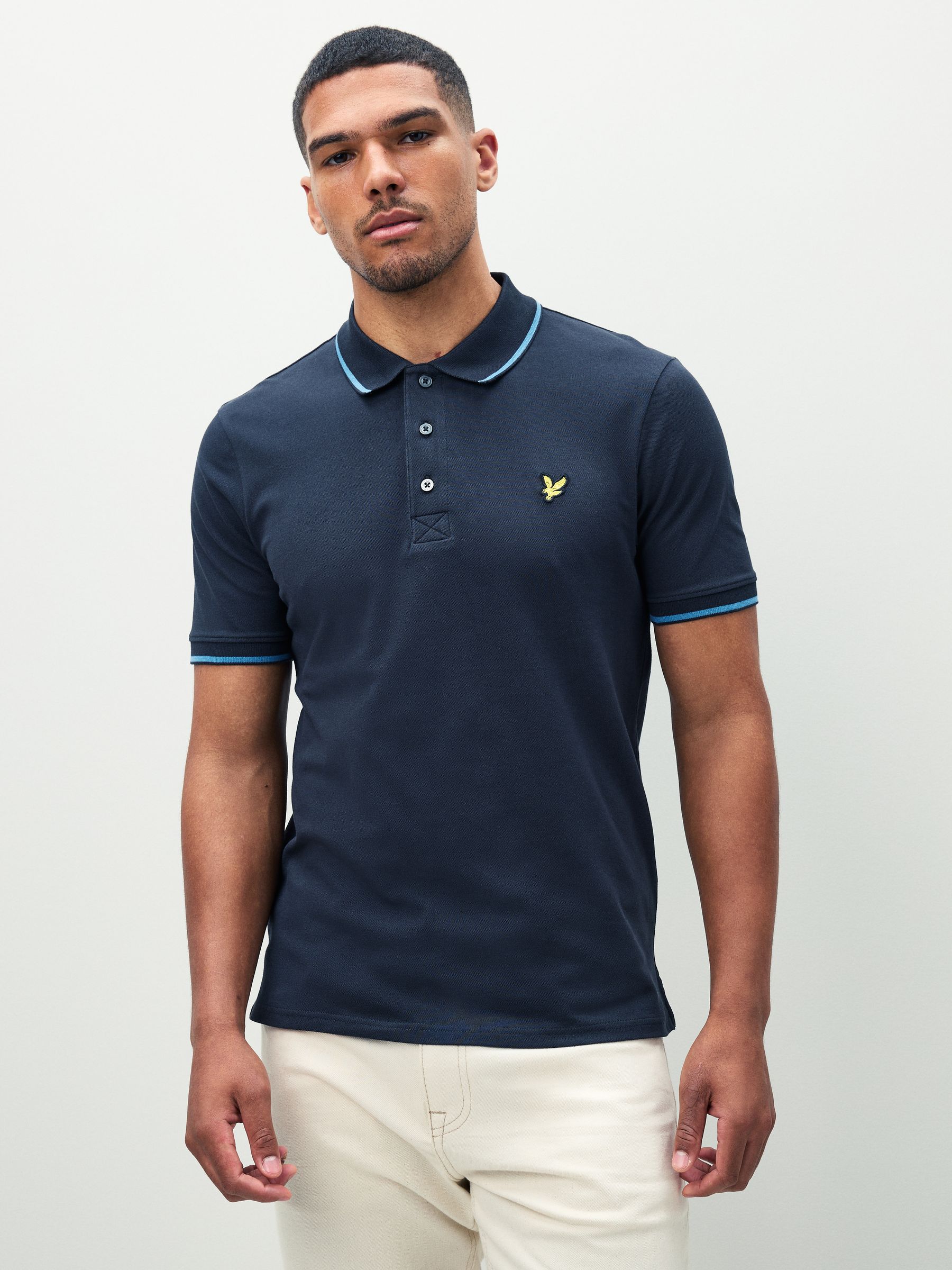 Buy Lyle & Scott Blue Tipped Polo Shirt from Next USA