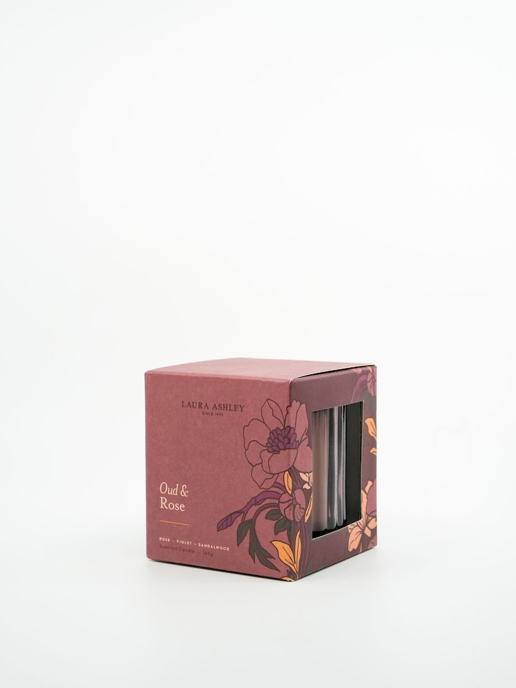 Laura Ashley Oud And Rose Scented 160g Candle - Image 4 of 4