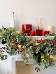 Laura Ashley Mulled Spice Scented 3 Wick Christmas Candles - Image 2 of 3
