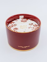 Laura Ashley Mulled Spice Scented 3 Wick Christmas Candles - Image 3 of 3