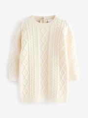 Cream Knitted Cable Dress - Image 1 of 1