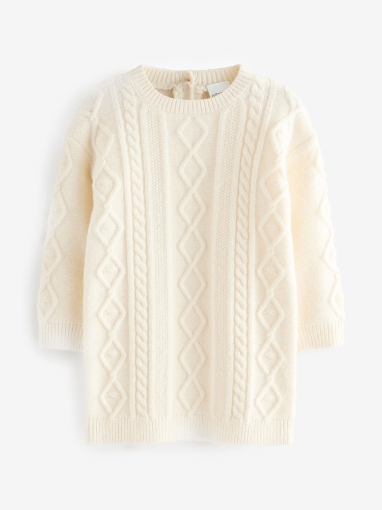 Cream Knitted Cable Dress - Image 1 of 1
