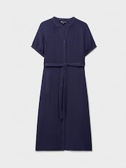 Crew Clothing Company Blue Kate 100% Cotton Cheesecloth Dress - Image 5 of 5
