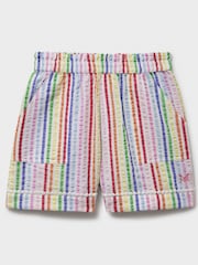 Crew Clothing Company Stripe Seersucker Stripe 100% Cotton Shorts - Slika 1 iz 3