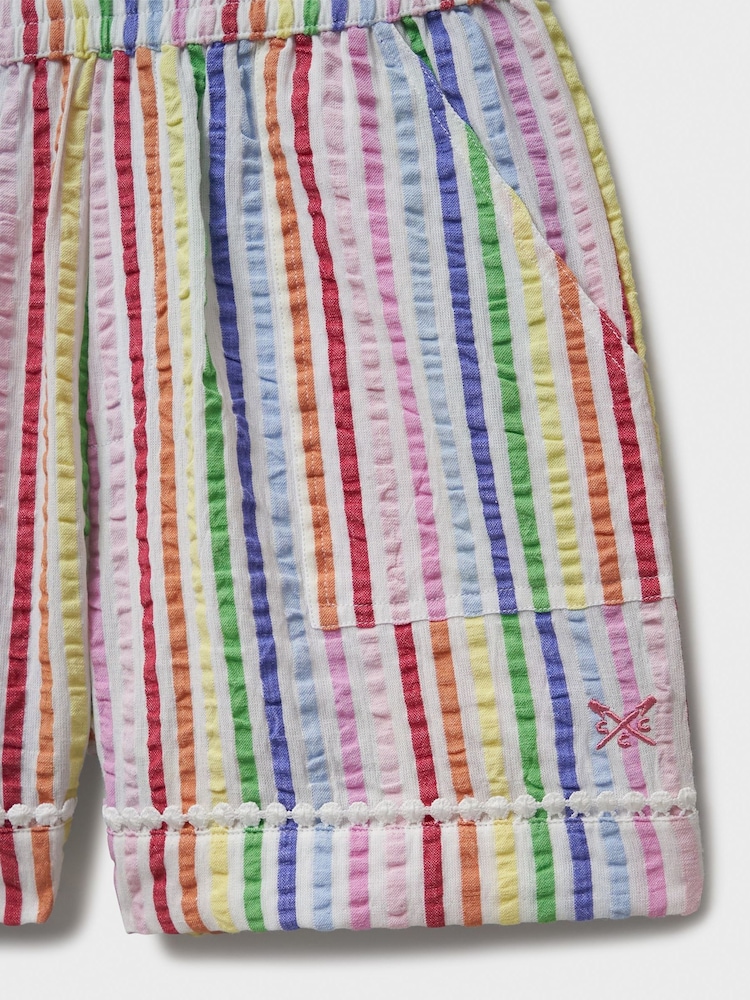 Crew Clothing Company Stripe Seersucker Stripe 100% Cotton Shorts - Slika 3 iz 3