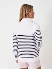 Crew Clothing Company White Half Zip Sweatshirt - Image 2 of 5