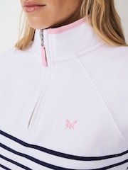 Crew Clothing Company White Half Zip Sweatshirt - Image 4 of 5