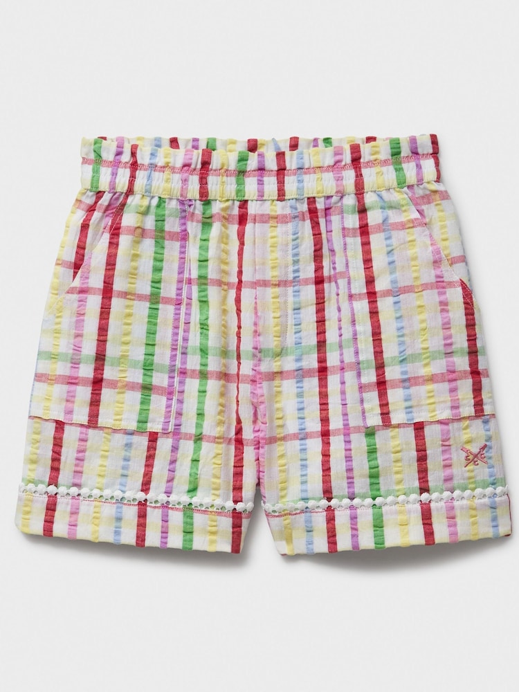 Pantalones cortos a cuadros de algodón 100% de Crew Clothing Company - Imagen 1 de 3