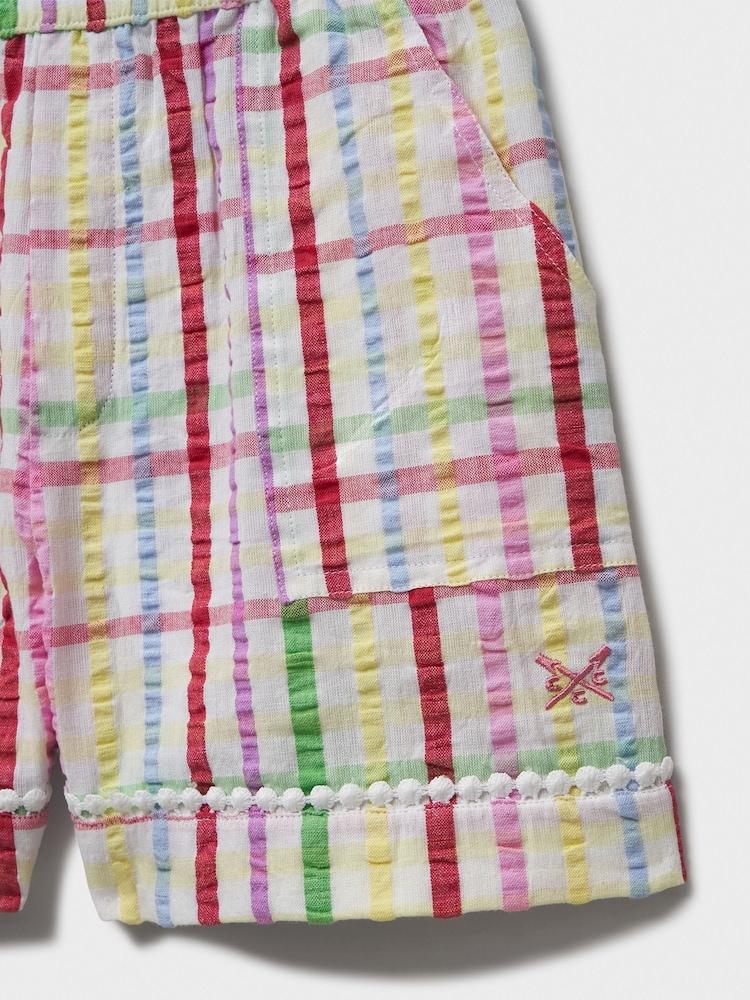 Pantalones cortos a cuadros de algodón 100% de Crew Clothing Company - Imagen 3 de 3