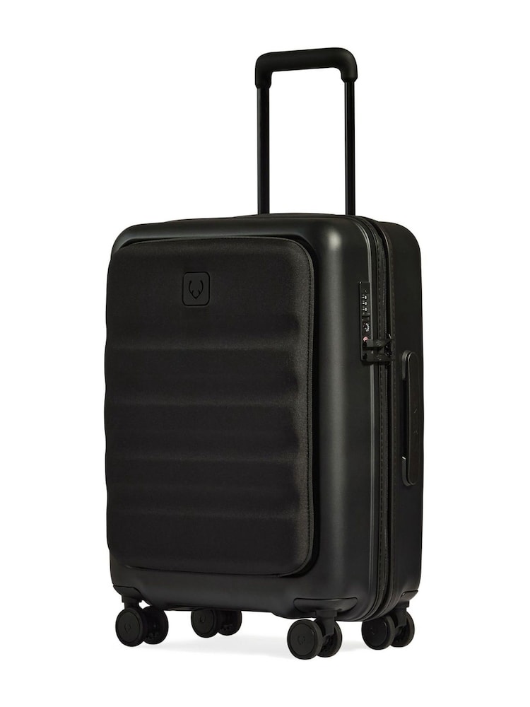 Antler Black Icon Stripe Pocket Cabin Luggage - Image 2 of 7
