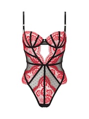 Ann Summers Black Secret Seduction Lace and Spot Mesh Crotchless Body - Image 5 of 5