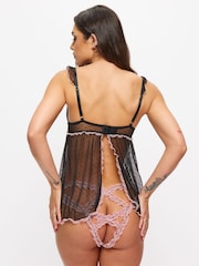 Ann Summers Locked On Love Spot Mesh Crotchless Babydoll Set - Image 2 of 5