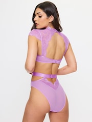 Ann Summers Purple High Neck Zalia Lace Body - Image 2 of 5