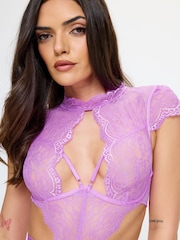 Ann Summers Purple High Neck Zalia Lace Body - Image 3 of 5