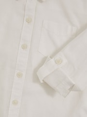 Reiss Ivory Leora Linen Roll-Cuff Shirt - Image 4 of 4