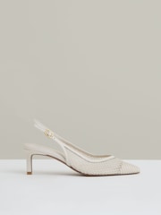 Bela - Reiss Sirena Mesh Slingback Heels - Slika 1 iz 6