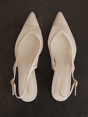 Bela - Reiss Sirena Mesh Slingback Heels - Slika 3 iz 6
