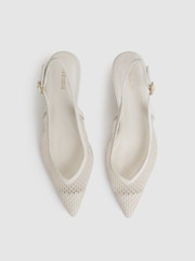 Bela - Reiss Sirena Mesh Slingback Heels - Slika 4 iz 6