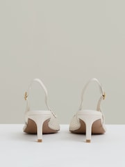 Bela - Reiss Sirena Mesh Slingback Heels - Slika 5 iz 6
