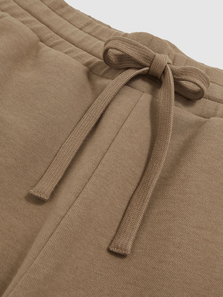 Camel - Reiss Gaia Cotton Blend Wide Leg Joggers - Изображение 6 из 6