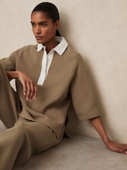 Reiss Gaia Cotton Blend Collar Sweatshirt - Image 1 of 6