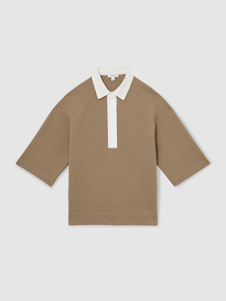 Reiss Gaia Cotton Blend Collar Sweatshirt - Image 2 of 6