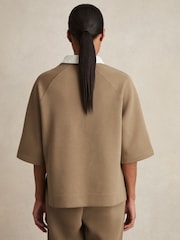Reiss Gaia Cotton Blend Collar Sweatshirt - Image 5 of 6