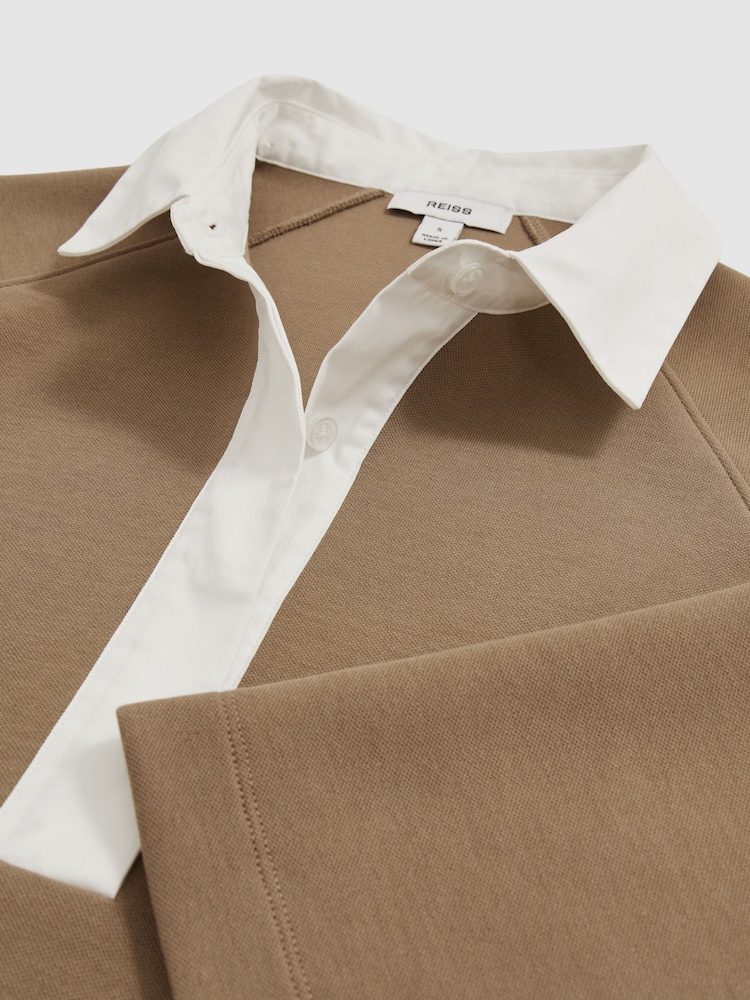 Reiss Gaia Cotton Blend Collar Sweatshirt - Image 6 of 6