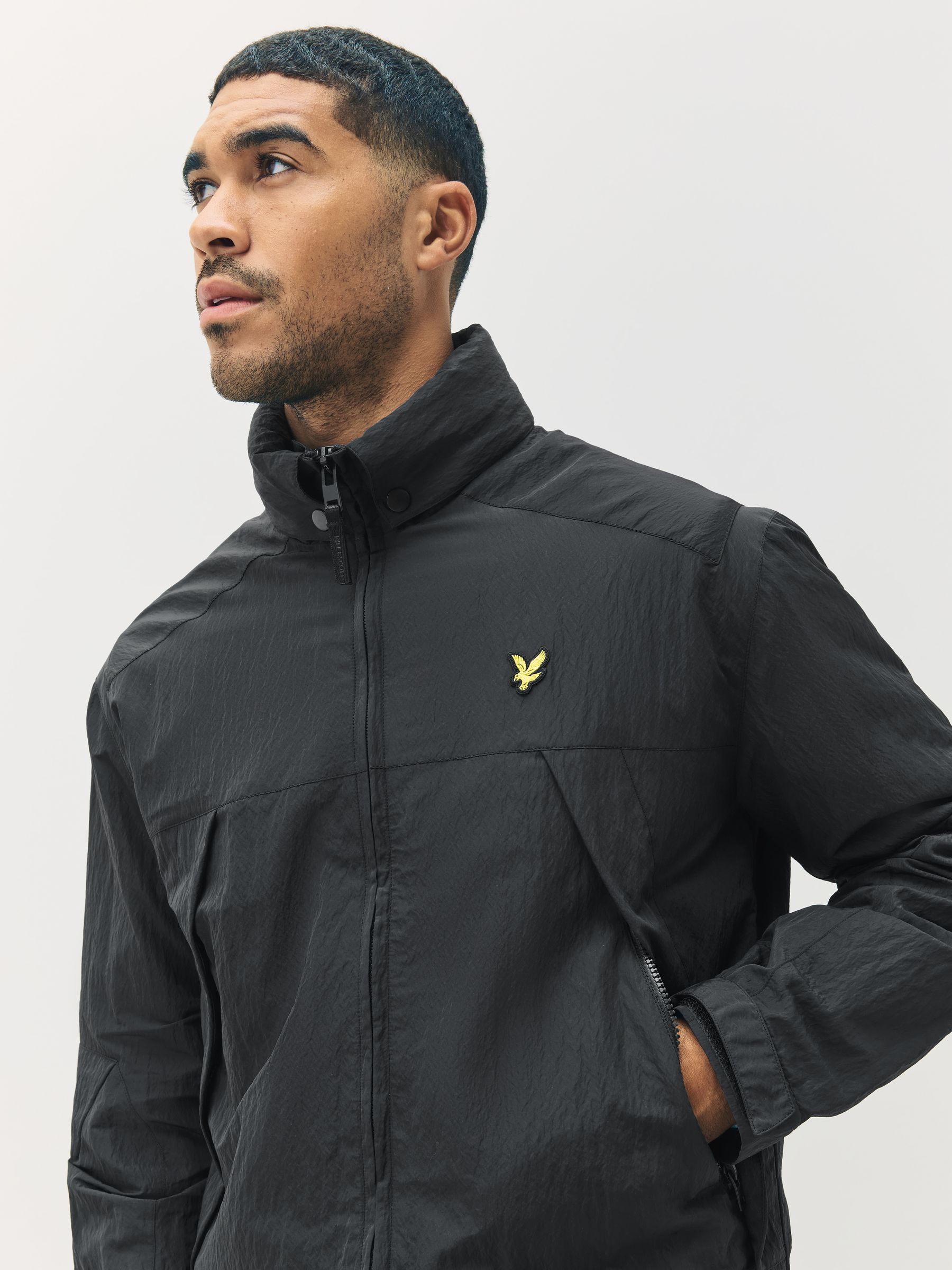 Buy Lyle & Scott Black Fold Away Hood Jacket from the Next UK
